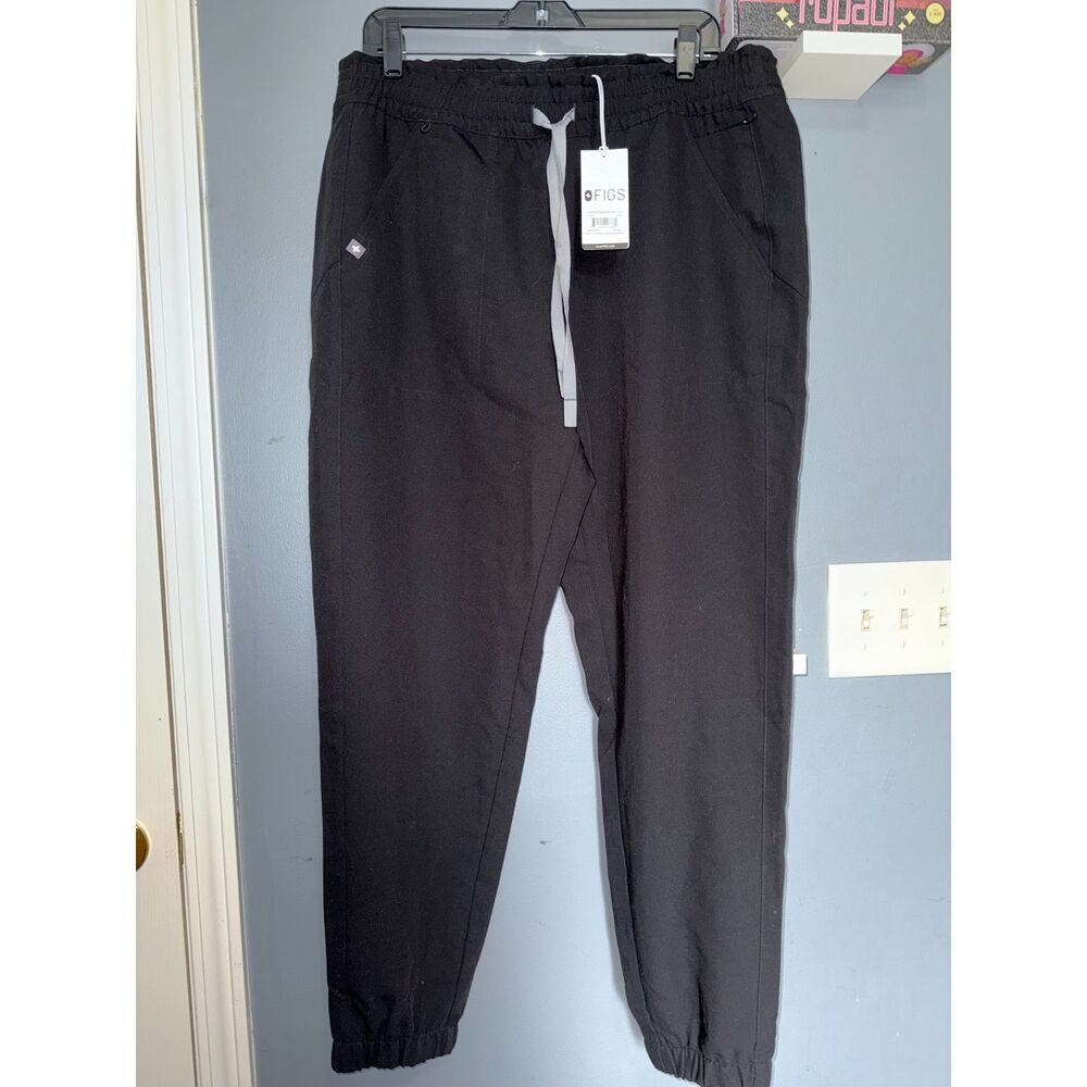 NWT Women's Figs Black Zamora Jogger Scrub Pants | Size XL | Medical Workwear